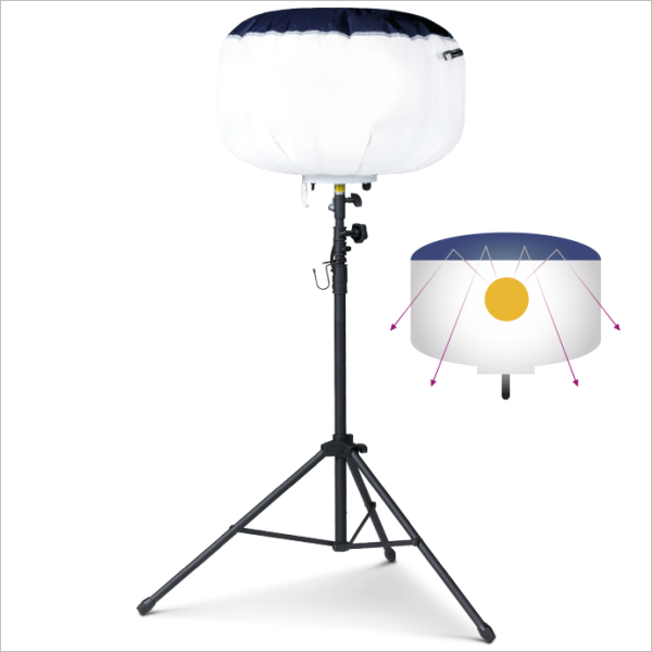 éclairage de chantier, projecteur led, lampe, ballon, mât